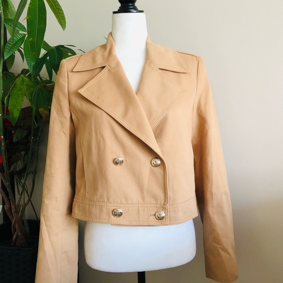 HP ✨ZARA | 100% Cotton Gold button coat/blazer 100% cotton - Picture 6 of 15